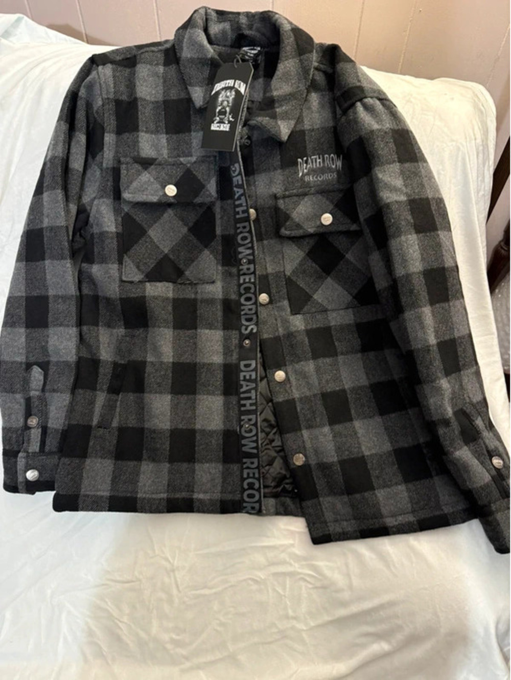 Men’s Death Row Records Flannel thermal lined jacket